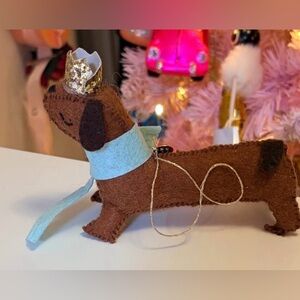 Meri Meri FELT DACHSHUND DOG ORNAMENT